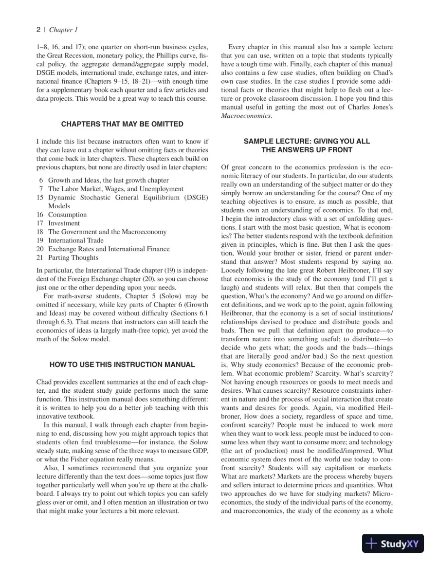 Macroeconomics, Third Edition Solution Manual, page 5