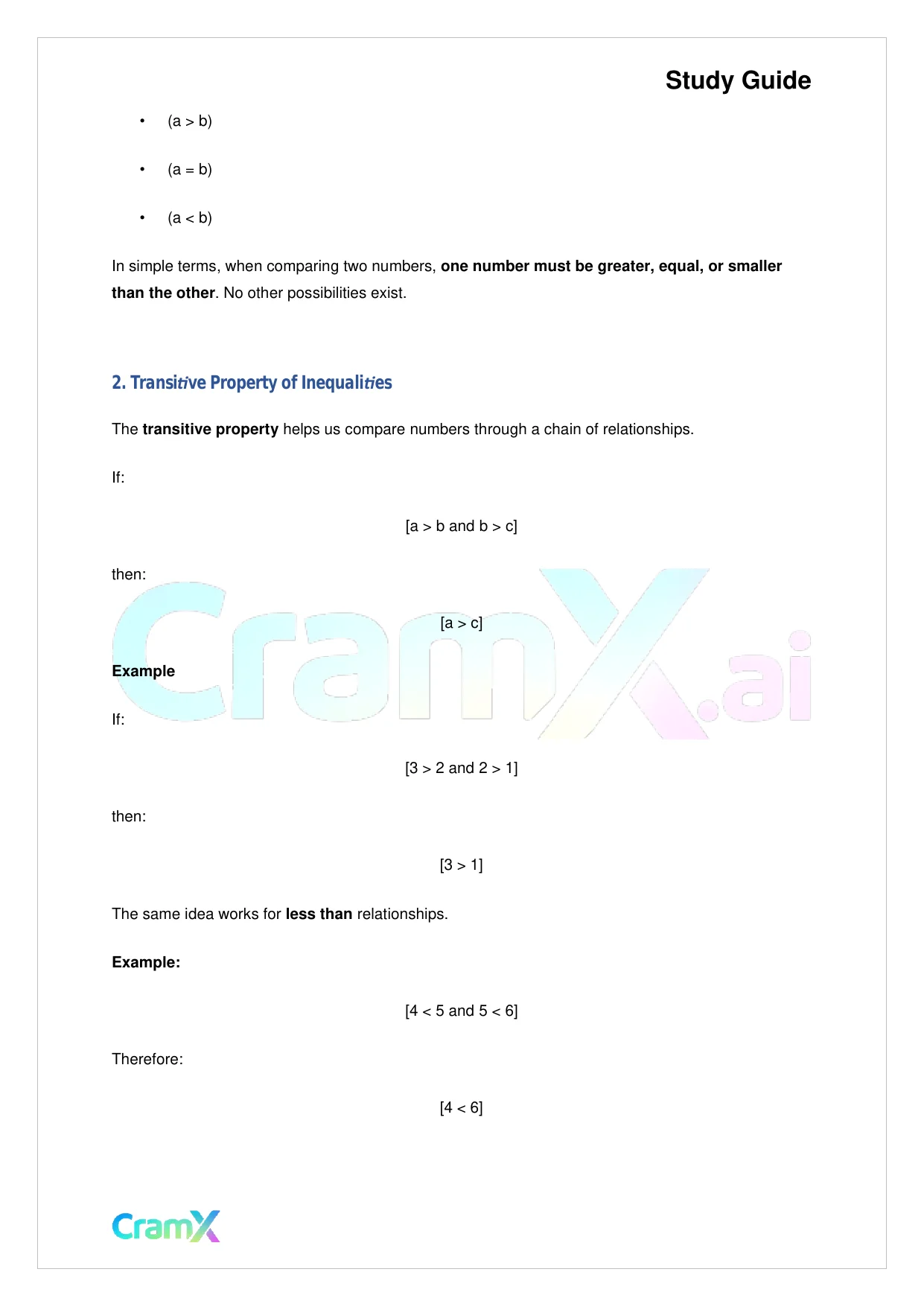 Algebra I – Inequalities Graphing and Absolute Value - Page 2 preview image