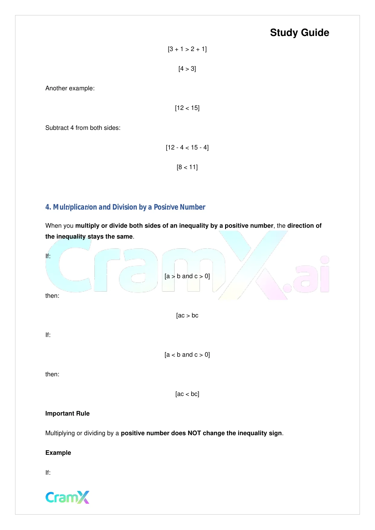 Algebra I – Inequalities Graphing and Absolute Value - Page 4 preview image