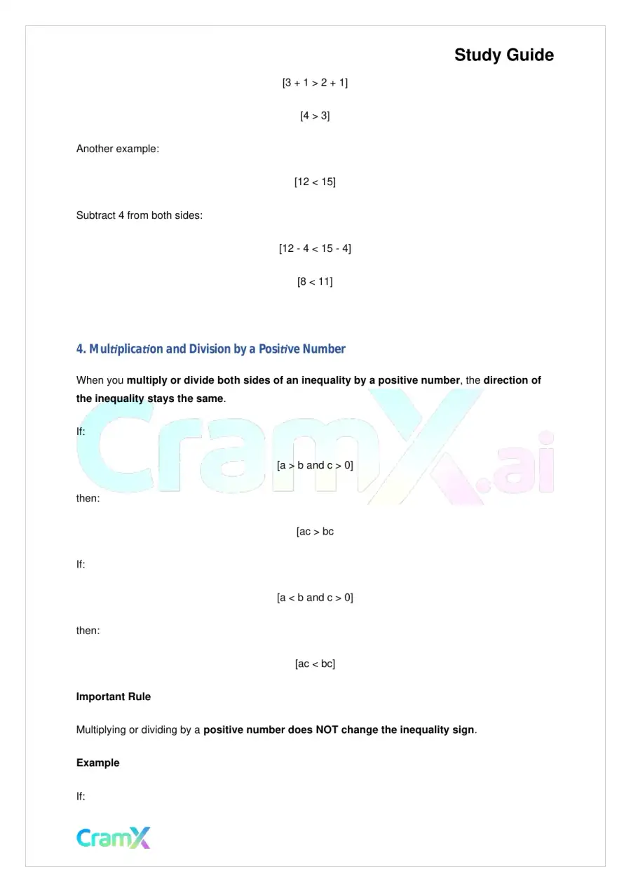 Algebra I – Inequalities Graphing and Absolute Value, page 4