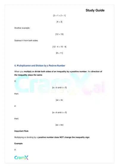 Algebra I – Inequalities Graphing and Absolute Value - Page 4 preview image