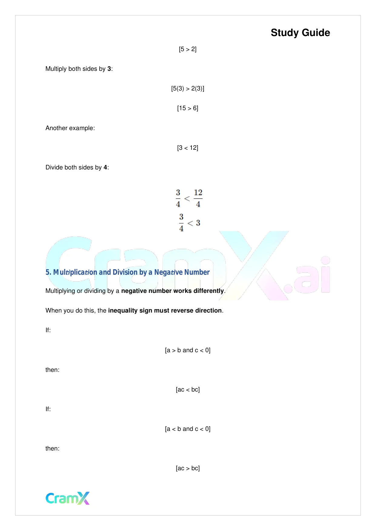 Algebra I – Inequalities Graphing and Absolute Value - Page 5 preview image