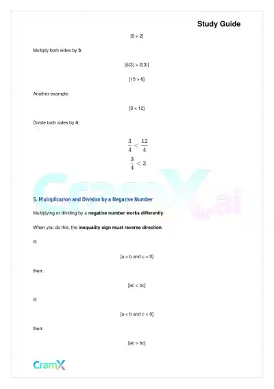 Algebra I – Inequalities Graphing and Absolute Value - Page 5 preview image