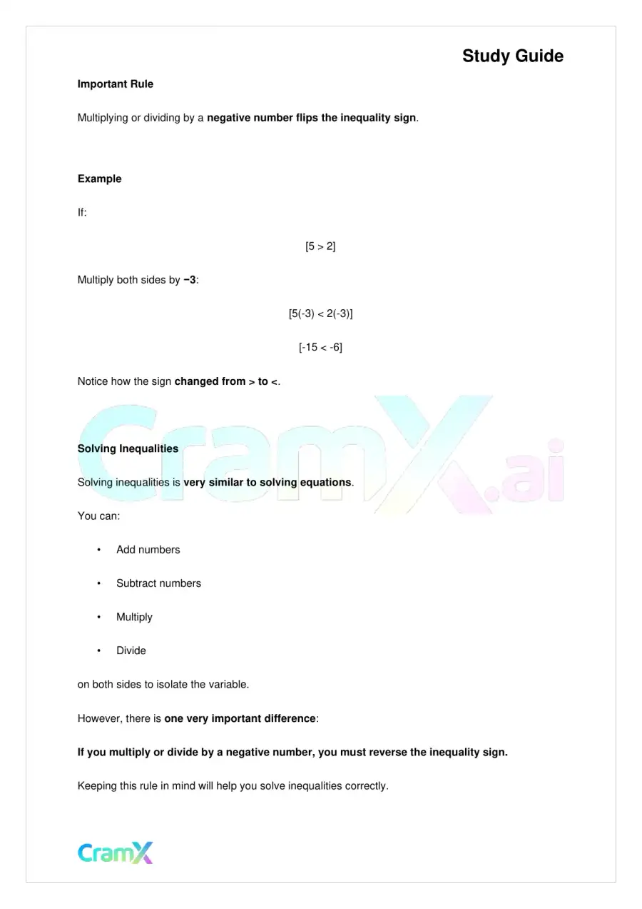 Algebra I – Inequalities Graphing and Absolute Value, page 6