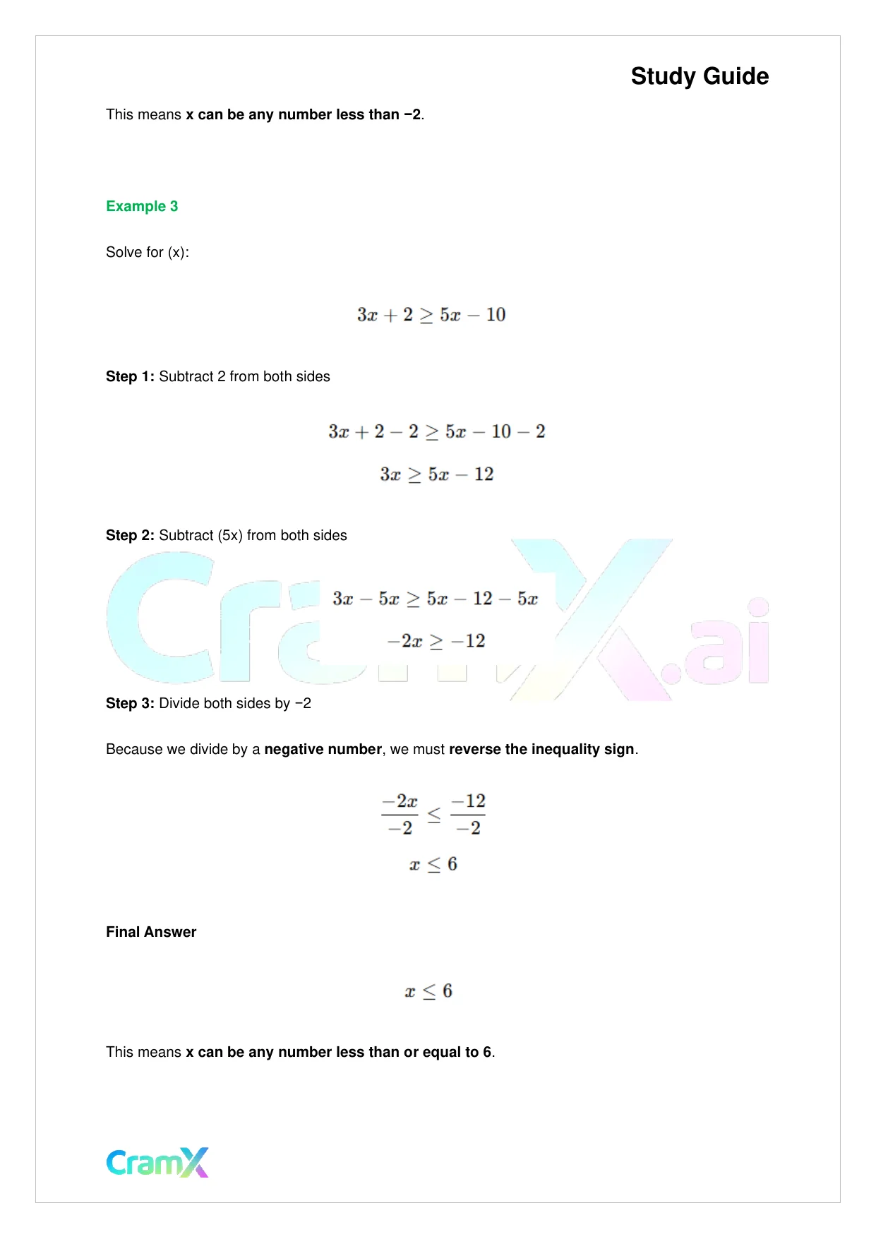 Algebra I – Inequalities Graphing and Absolute Value - Page 9 preview image