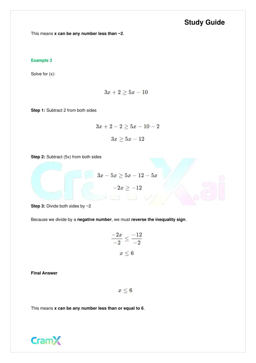 Algebra I – Inequalities Graphing and Absolute Value, page 9