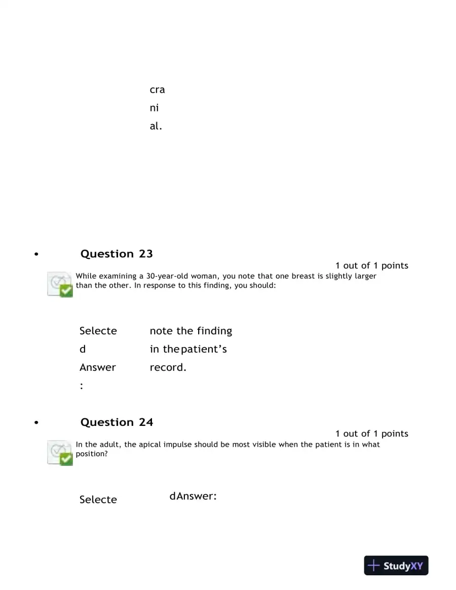 2021-2022 NURS6512 Nursing Diagnosis Final Exam With Answers (100 Solved Questions), page 12