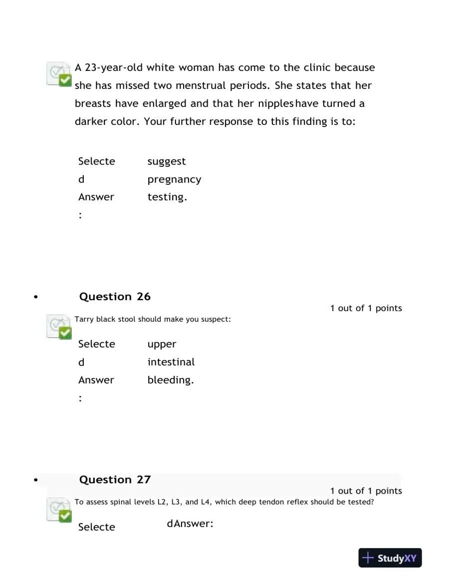 2021-2022 NURS6512 Nursing Diagnosis Final Exam With Answers (100 Solved Questions), page 14