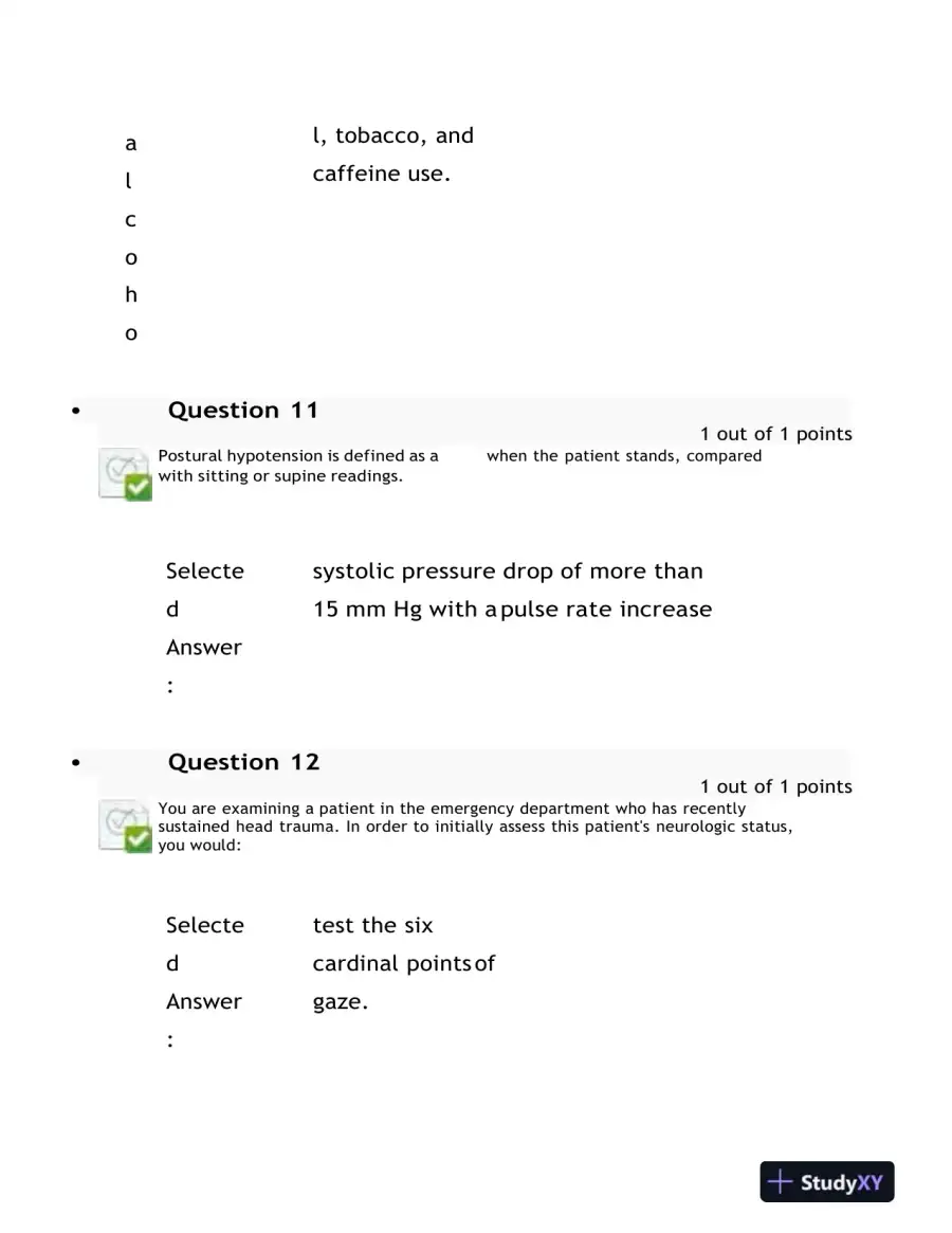 2021-2022 NURS6512 Nursing Diagnosis Final Exam With Answers (100 Solved Questions), page 6