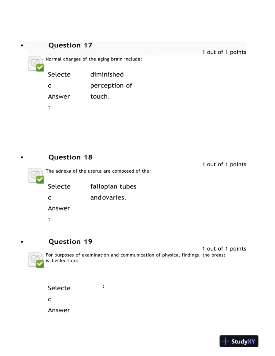 2021-2022 NURS6512 Nursing Diagnosis Final Exam With Answers (100 Solved Questions), page 9