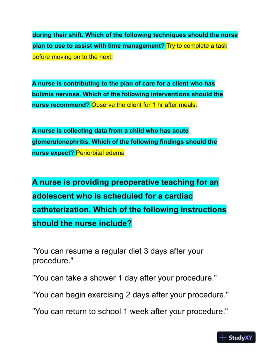 2023 ATI PN Proctored Exam with Answers (4 Solved Questions), page 10