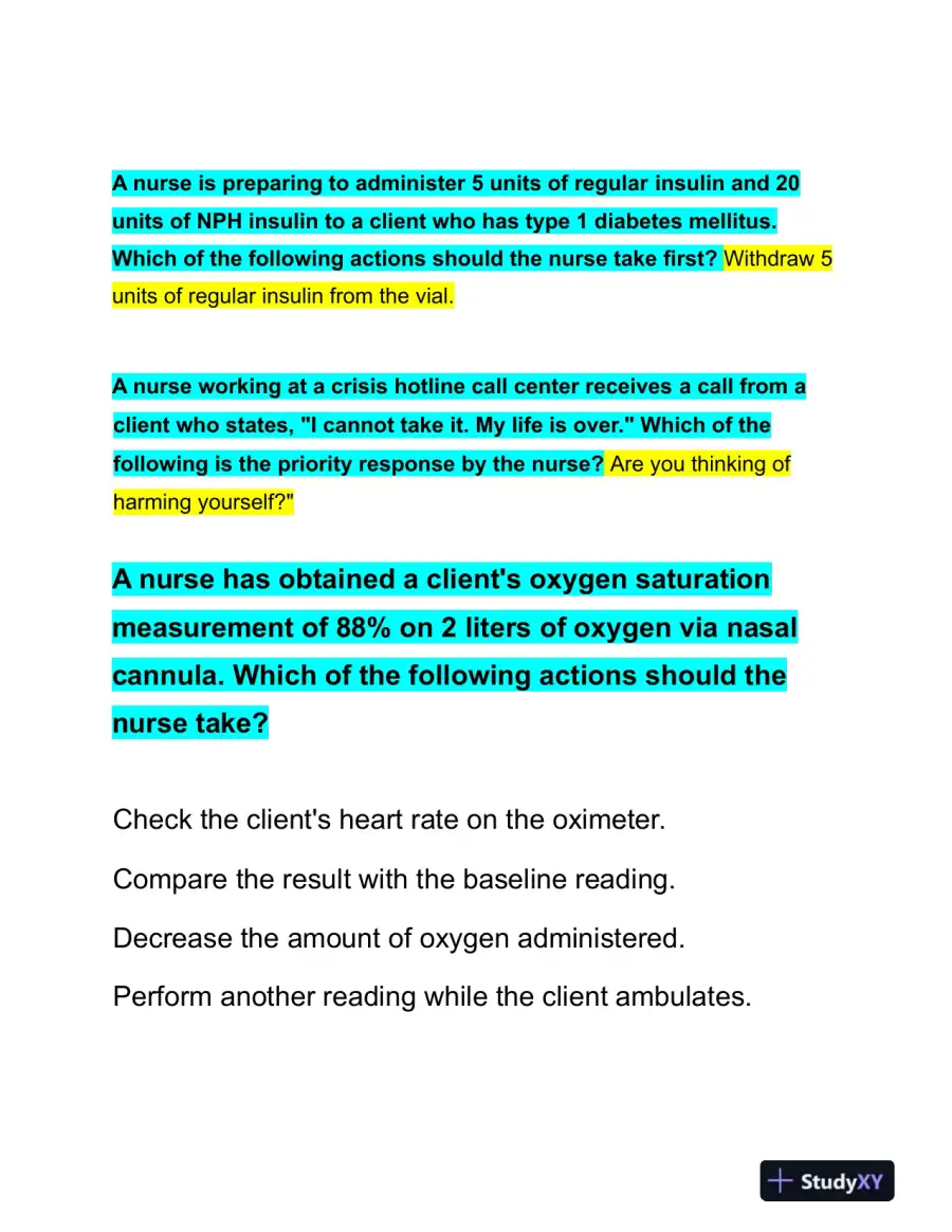 2023 ATI PN Proctored Exam with Answers (4 Solved Questions), page 11
