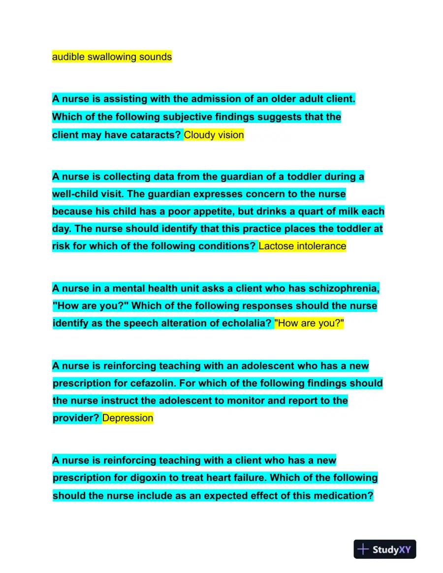 2023 ATI PN Proctored Exam with Answers (4 Solved Questions), page 13