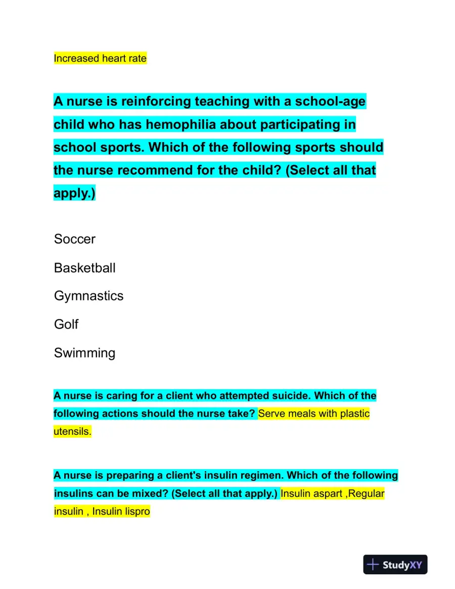 2023 ATI PN Proctored Exam with Answers (4 Solved Questions), page 14
