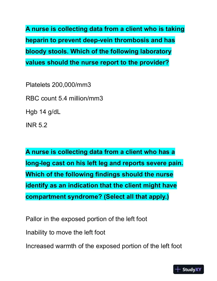 2023 ATI PN Proctored Exam with Answers (4 Solved Questions), page 16