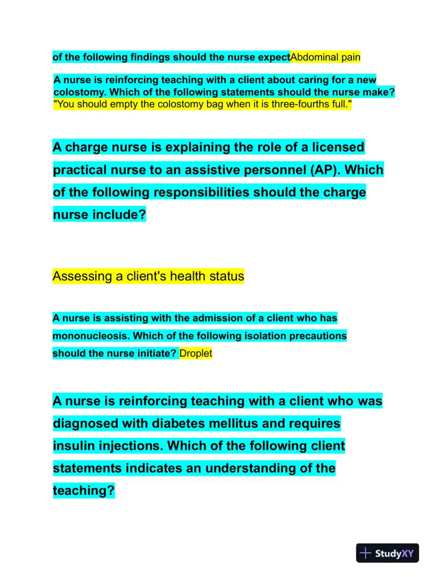 2023 ATI PN Proctored Exam with Answers (4 Solved Questions), page 6