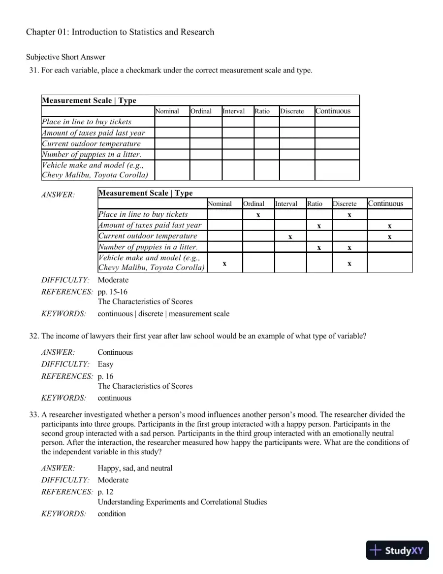 Behavioral Sciences STAT (New, Engaging Titles from 4LTR Press) 2nd Edition Test Bank, page 12