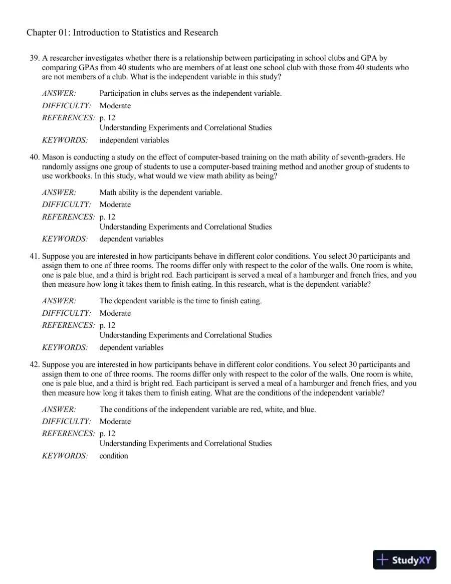 Behavioral Sciences STAT (New, Engaging Titles from 4LTR Press) 2nd Edition Test Bank, page 14