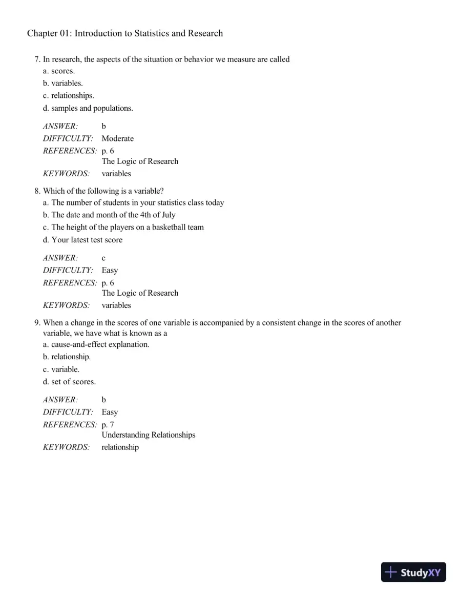Behavioral Sciences STAT (New, Engaging Titles from 4LTR Press) 2nd Edition Test Bank, page 4