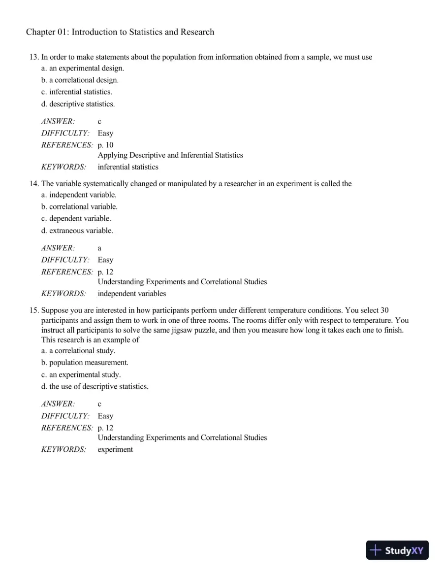 Behavioral Sciences STAT (New, Engaging Titles from 4LTR Press) 2nd Edition Test Bank, page 6