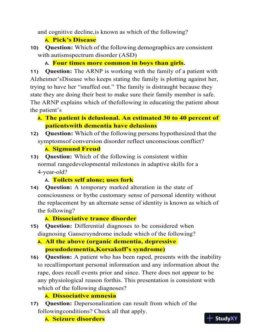 NRNP6665 Clinical Analysis Final Exam With Answers (34 Solved Questions), page 3