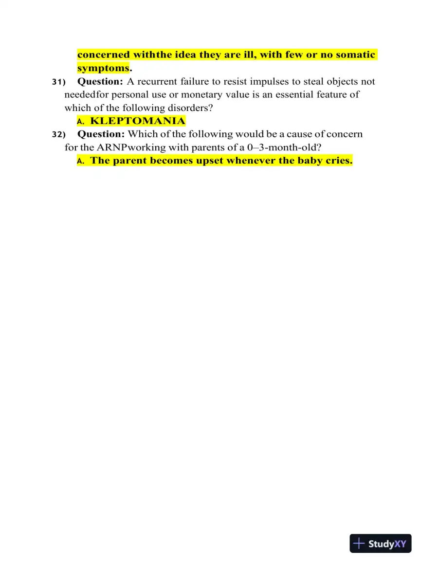 NRNP6665 Clinical Analysis Final Exam With Answers (34 Solved Questions), page 6