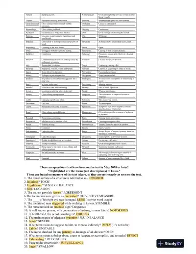 HESI Comprehensive Entrance Exam With Answers (513 Solved Questions) - Page 3 preview image