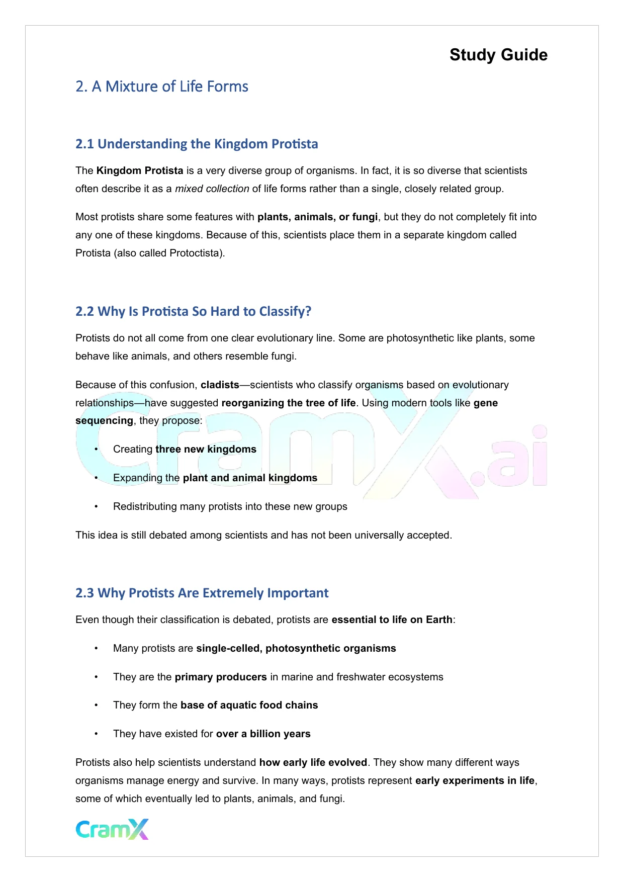 Plant Biology - Protista - Page 3 preview image