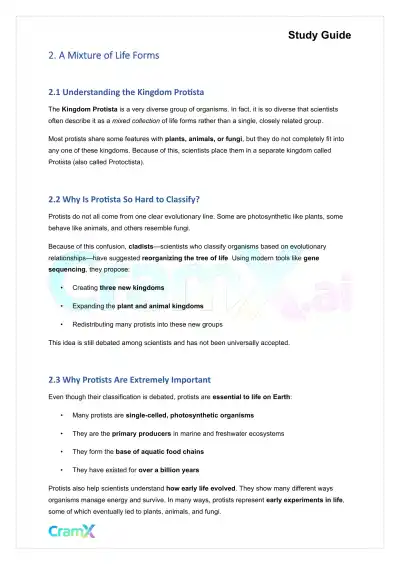 Plant Biology - Protista - Page 3 preview image
