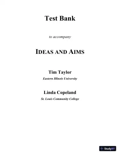 IDEAS & Aims For College Writing, MLA Update Test Bank - Page 1 preview image