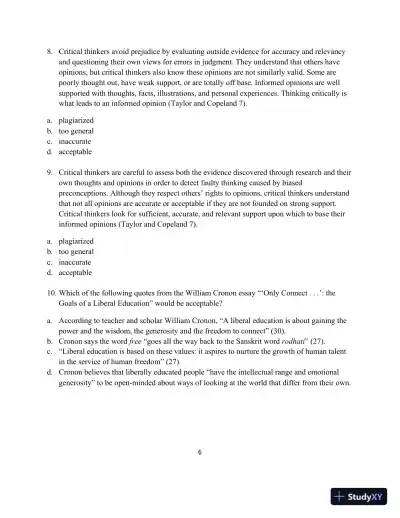 IDEAS & Aims For College Writing, MLA Update Test Bank - Page 10 preview image