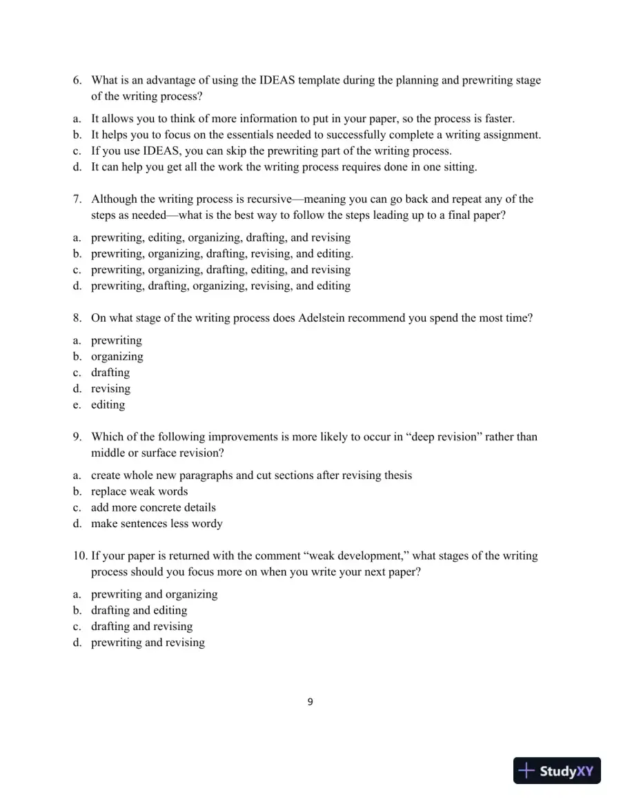 IDEAS & Aims For College Writing, MLA Update Test Bank, page 13