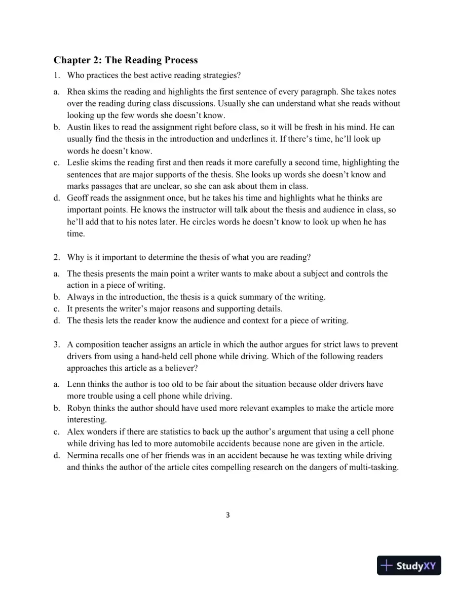 IDEAS & Aims For College Writing, MLA Update Test Bank, page 7