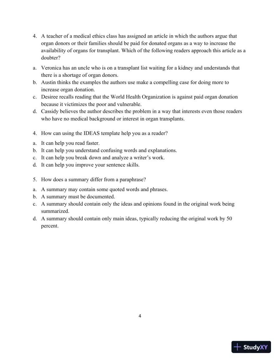 IDEAS & Aims For College Writing, MLA Update Test Bank, page 8