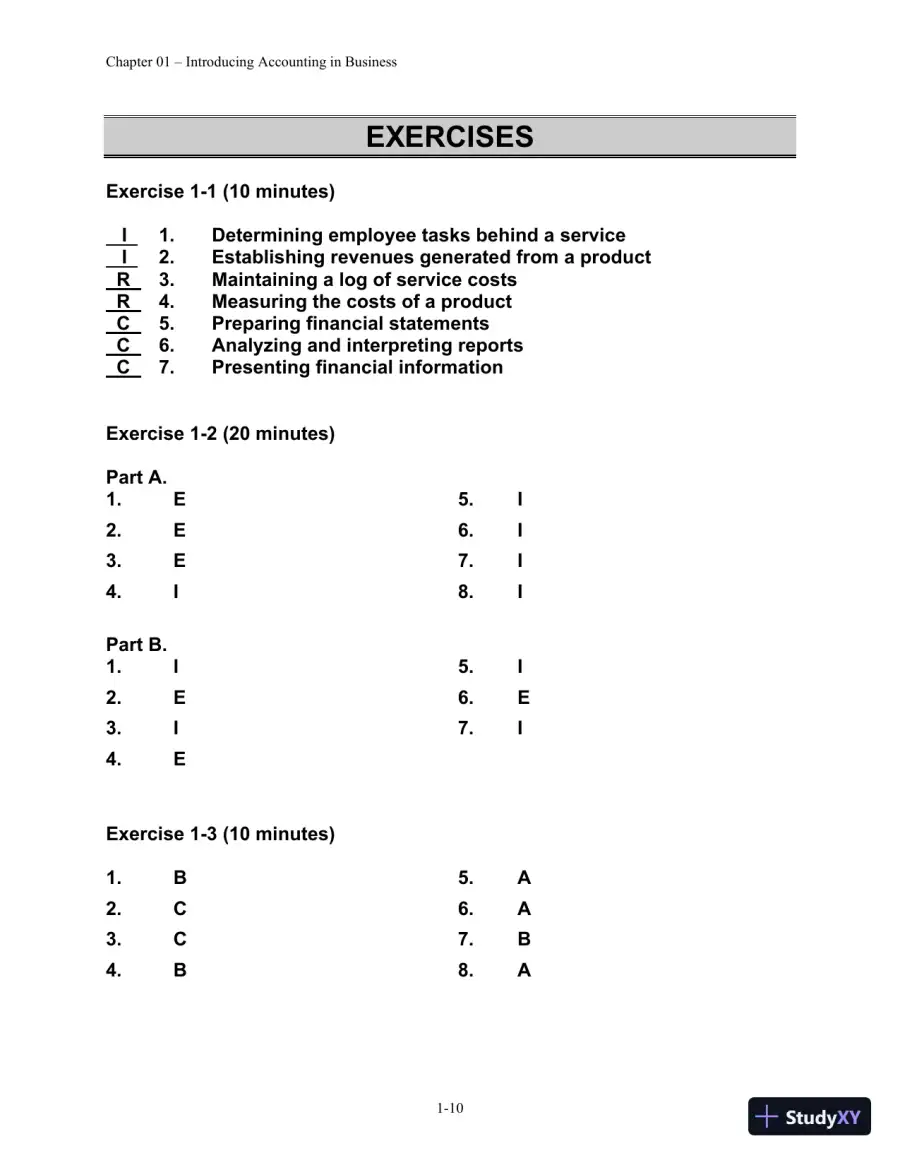 Solution Manual for Financial Managerial Accounting, 4th edition, page 11