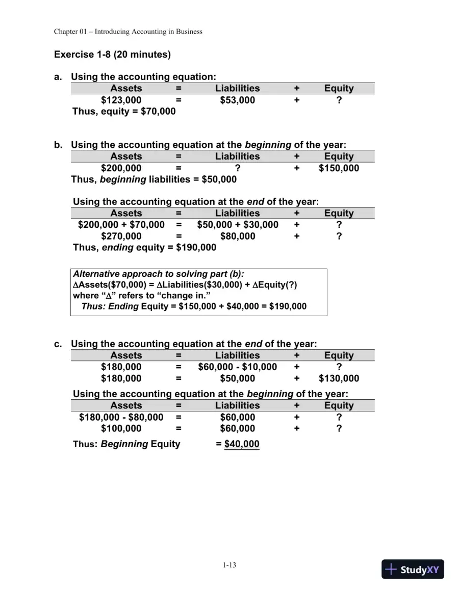 Solution Manual for Financial Managerial Accounting, 4th edition, page 14