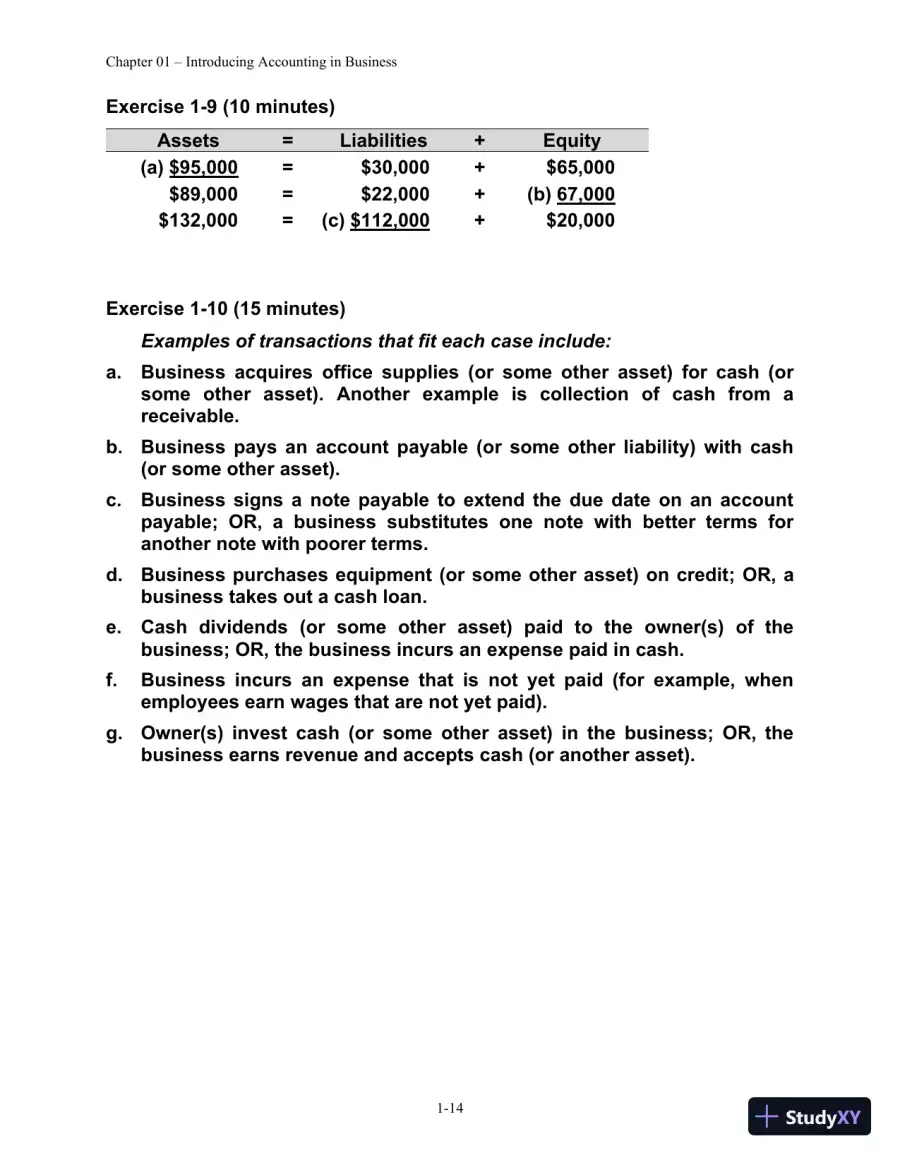 Solution Manual for Financial Managerial Accounting, 4th edition, page 15