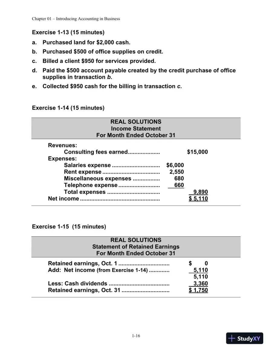 Solution Manual for Financial Managerial Accounting, 4th edition, page 17