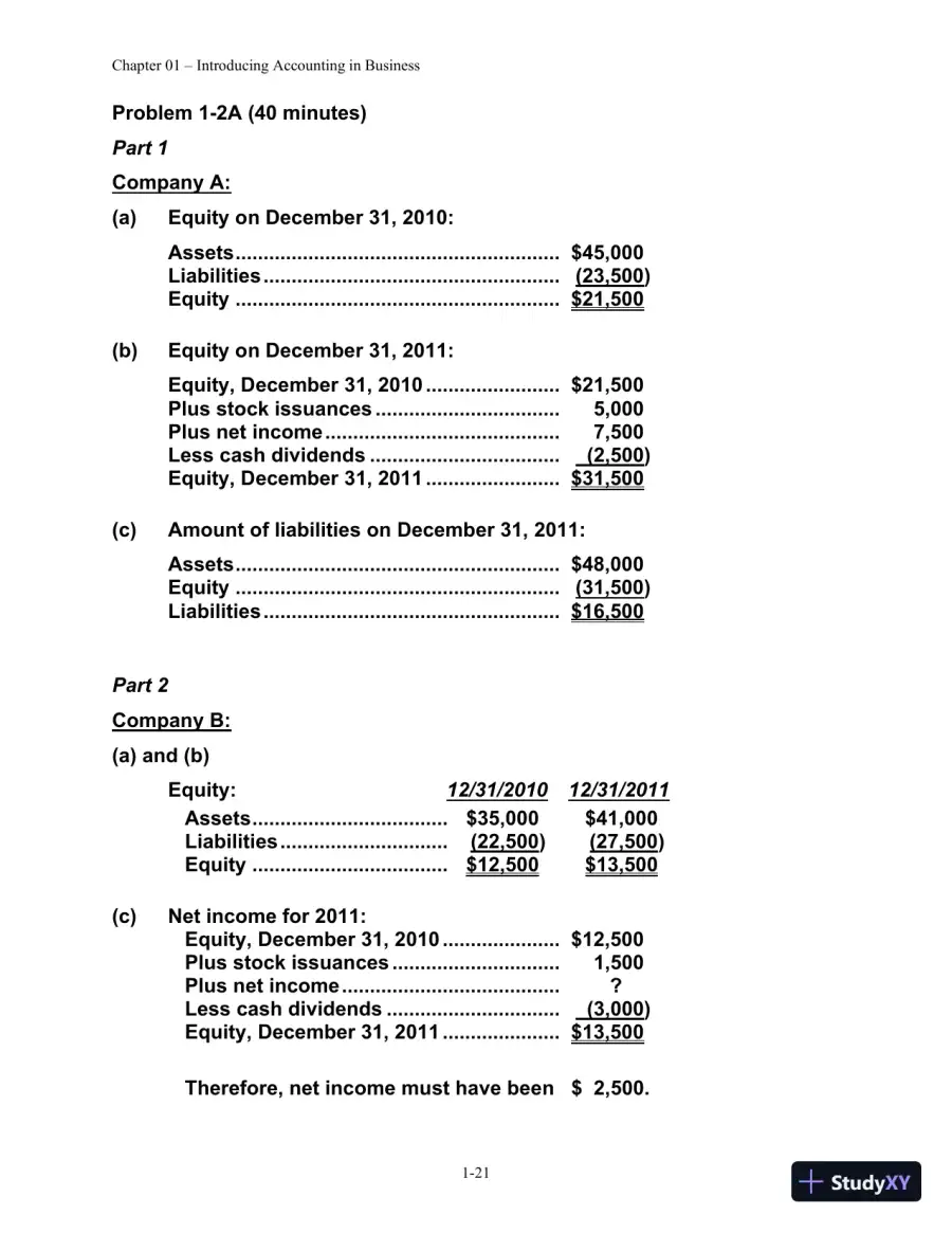 Solution Manual for Financial Managerial Accounting, 4th edition, page 22