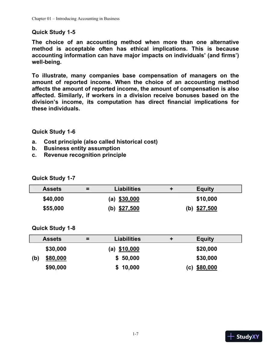 Solution Manual for Financial Managerial Accounting, 4th edition, page 8