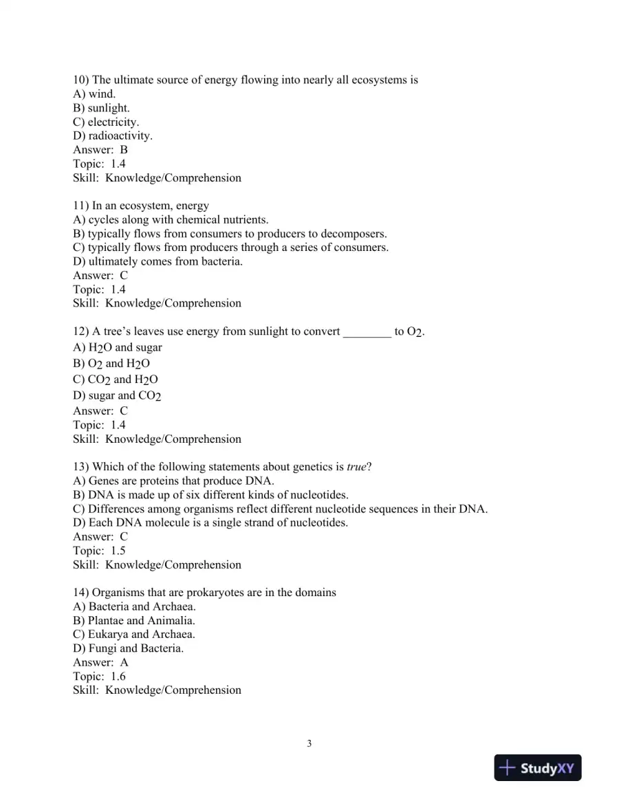 Test Bank for Campbell Biology: Concepts and Connections, First Canadian Edition, page 7