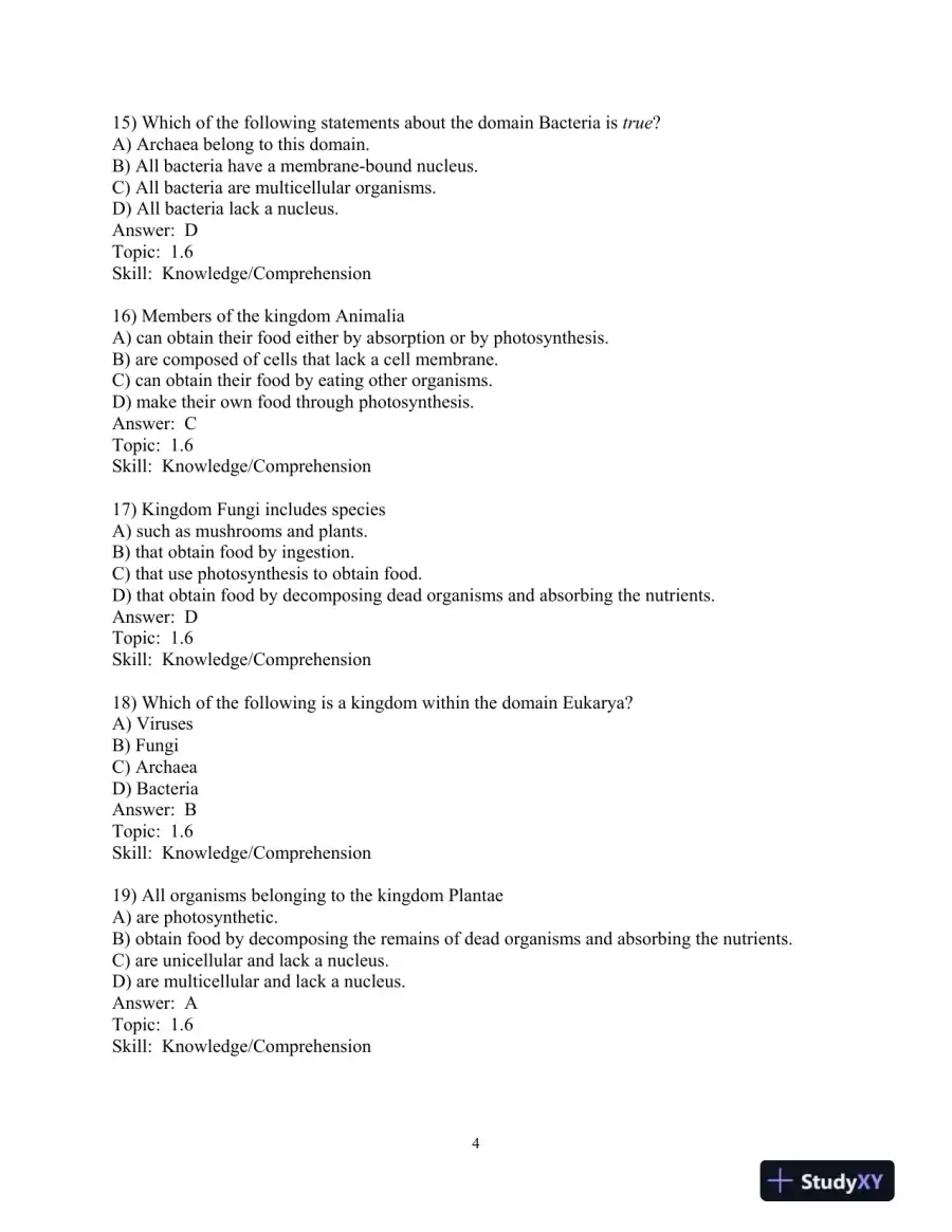 Test Bank for Campbell Biology: Concepts and Connections, First Canadian Edition, page 8