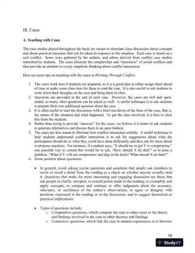 Test Bank For Working through Conflict: Strategies for Relationships, Groups, and Organizations, 7th Edition - Page 16 preview image