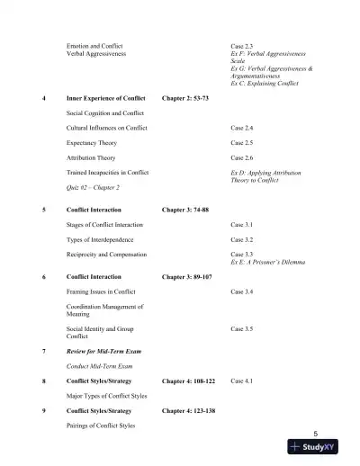 Test Bank For Working through Conflict: Strategies for Relationships, Groups, and Organizations, 7th Edition - Page 5 preview image