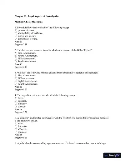 Criminal Investigation 11th Edition Test Bank - Page 12 preview image