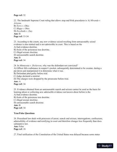 Criminal Investigation 11th Edition Test Bank - Page 16 preview image