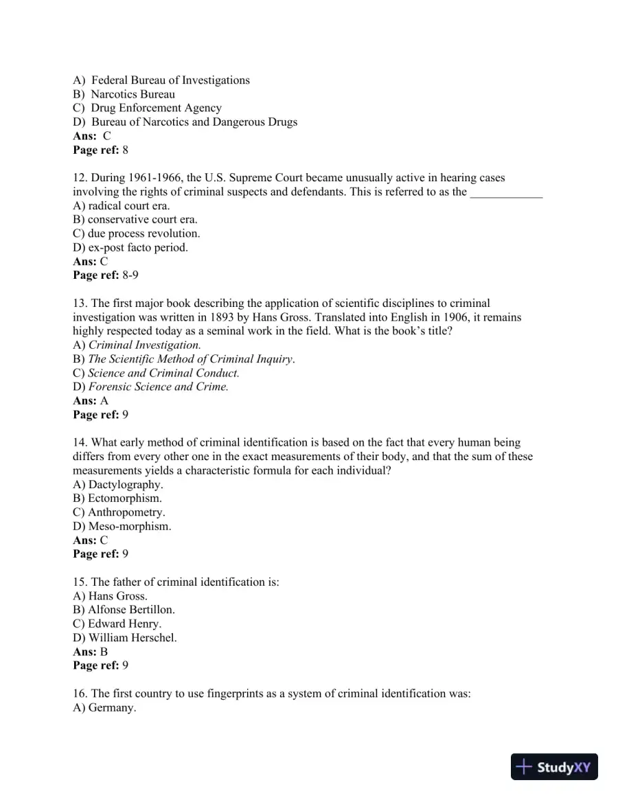 Criminal Investigation 11th Edition Test Bank, page 4