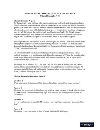 Nursing: A Concept-Based Approach to Learning, Volume I, 3rd Edition Solution Manual - Page 1 preview image