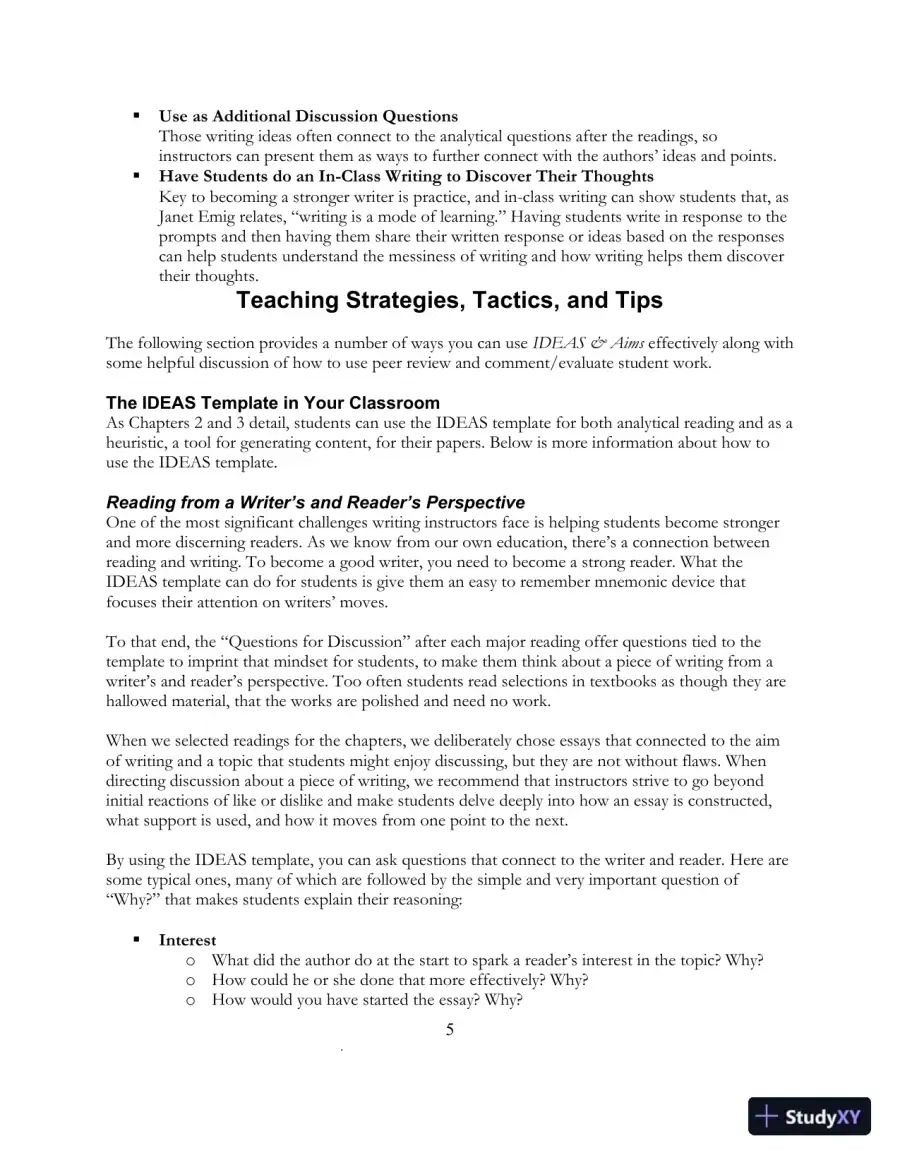IDEAS & Aims For College Writing, MLA Update Solution Manual, page 19