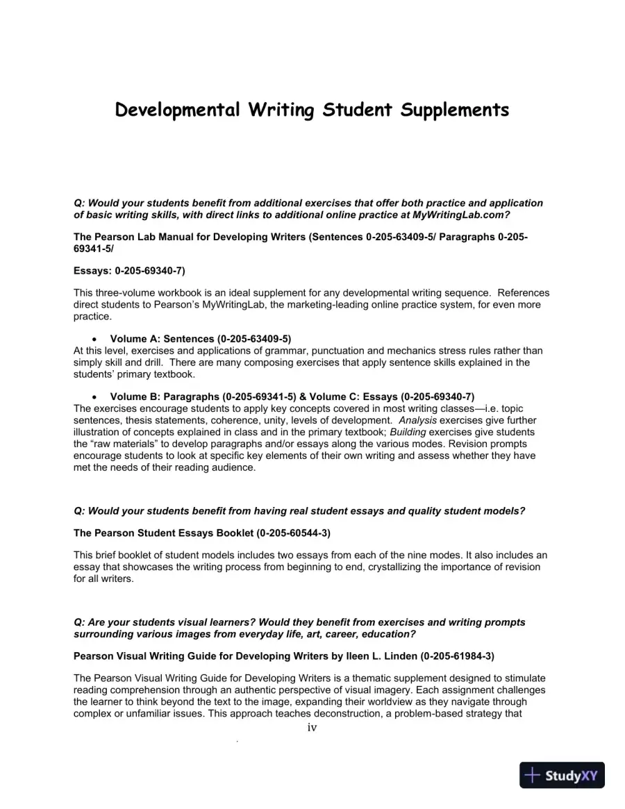 IDEAS & Aims For College Writing, MLA Update Solution Manual, page 4